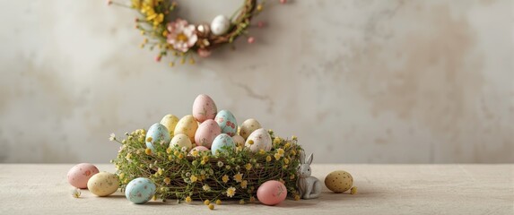 Naklejka premium Brightly Colored Decorations for Easter