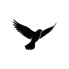 Fototapeta premium Flying Pigeon Bird Silhouette Symbol