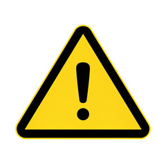 Yellow triangular caution sign with exclamation mark