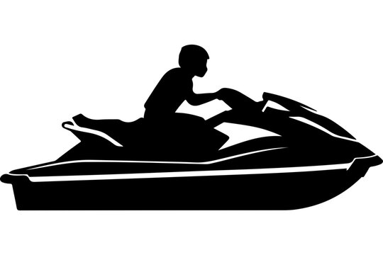 Jet Ski Silhouette Action