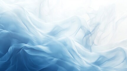 Fototapeta premium A serene and peaceful abstract background with gentle blue and white fabric waves