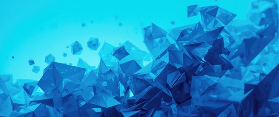 Fototapeta premium Artistic geometric design in origami style featuring gradients