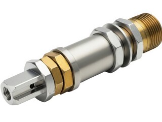 Industrial metal connector with threaded ends