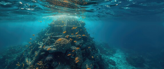 Obraz premium Substrate employed as artificial reef in Malaysia