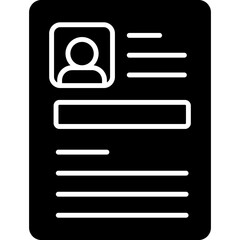 Curriculum Vitae Icon Vector Element