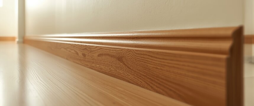 Skirting installed along the wall