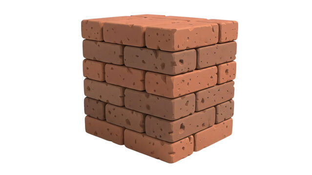 Stack of bricks with one block missing and the other block missing.
