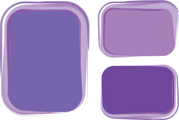 purple colors banners text box creative frames set