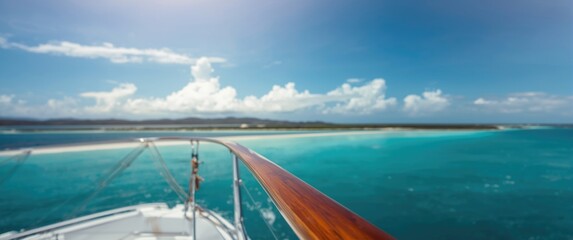 Obraz premium Sea horizon from yacht, out of focus background and open space