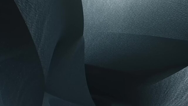 Dark Abstract Landscape with Rolling Hills and Shadows.