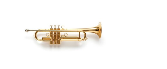 Fototapeta premium White background with a trumpet