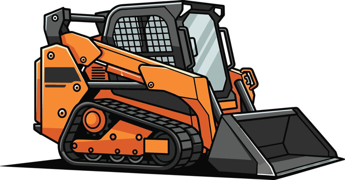 Heavy construction machinery, skid steer loader, industrial equipment