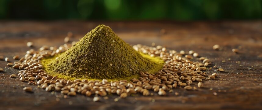 Coriander seeds and powder: essential Indian spices (dhania powder)