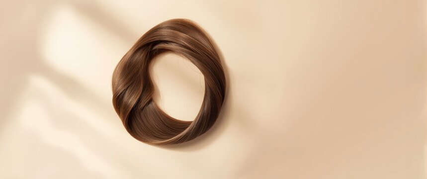 Brown synthetic ponytail extension featuring a wrap round clip and wavy design