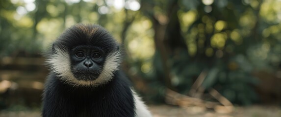 Obraz premium A monkey's habitat is a zoo