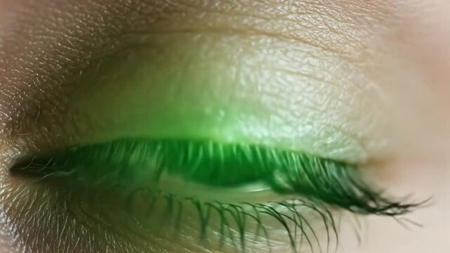 Woman Eye Reflecting Binary Computer Code