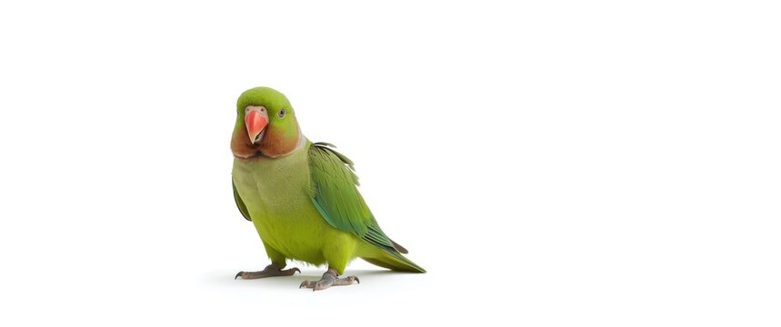 Poicephalus robustus Cape Parrot, 1 year old, in front of plain white background