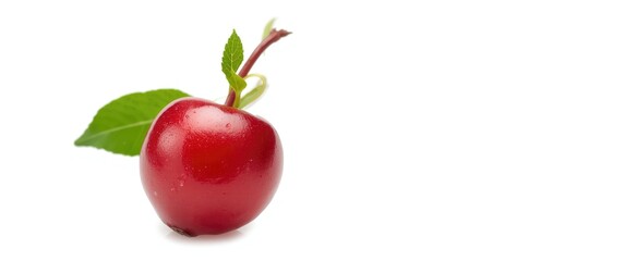 White Background Featuring Fresh Ripe Cranberries