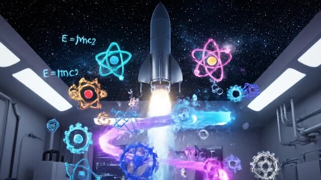 National science day lab rocket launch