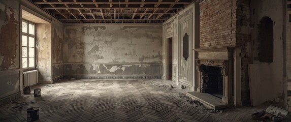 Unoccupied space being renovated - home improvement