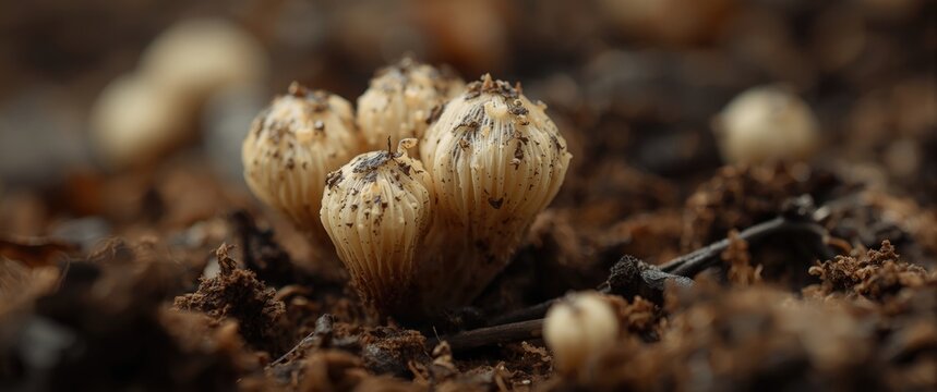 Pathogenic fungi living in soil during saprophytic stage with allergy-inducing live photo