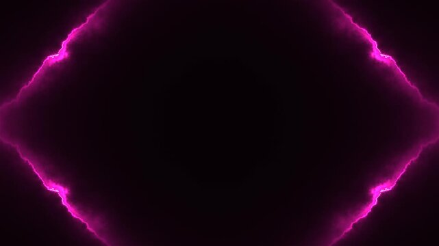 Smolder Pink and Mangenta Inferno Rhomb Fire Frame, Loop Background Alpha Channel