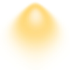 Abstract Soft Yellow Spotlight with Radiant Gradient Blur on Transparent Background