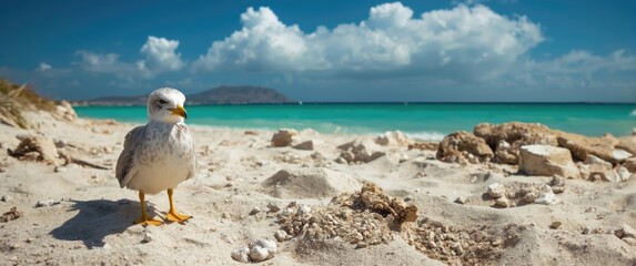 Yellow-footed gull juvenile injured on Isla Coronado, Sea of Cortez