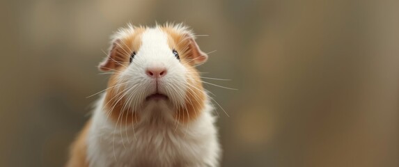 Fototapeta premium What does the Guinea pig want to eat?