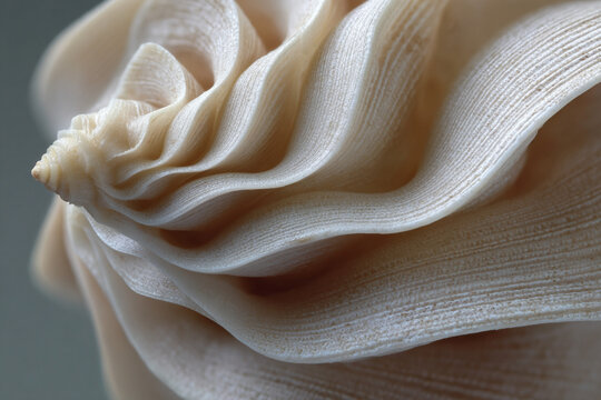 Extreme macro of a shells spiraled background.