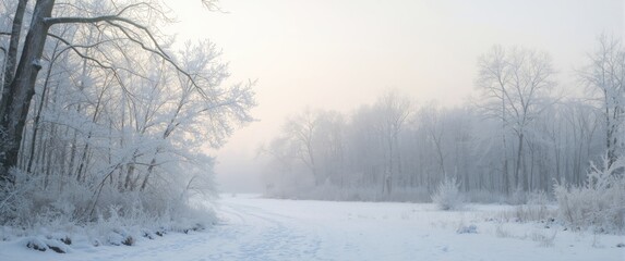 Naklejka premium Snow-covered Viburnum with sky, nature, wood, tree, winter, snow, forest, white, autumn backdrop