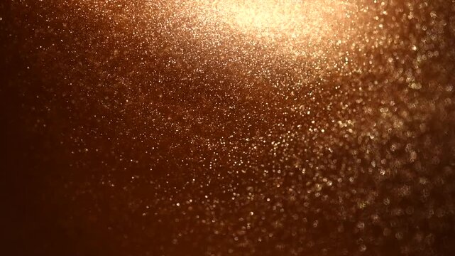 Gold particles floating background, Liquid gold, golden gust abstract backdrop. Golden abstract backdrop. Beautiful metallic yellow texture, Metallic paint close-up. Art Wallpaper waves surface 