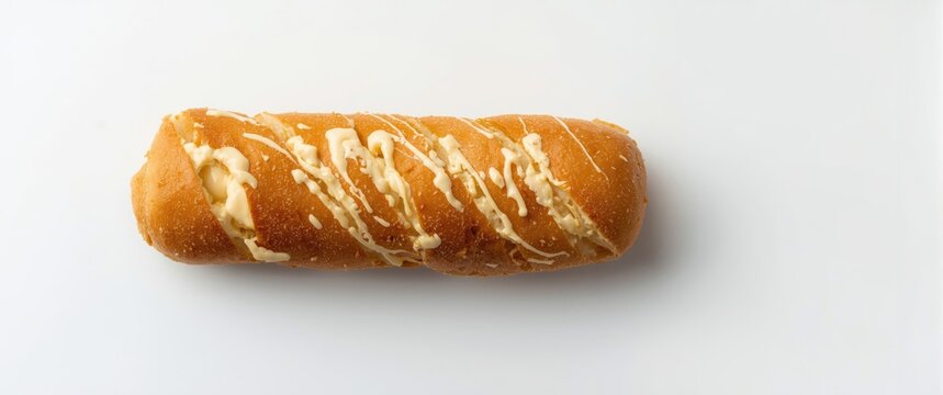 Cheese and spread on a Greek roll, a signature dish from a Greek restaurant