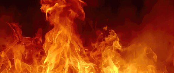 Fototapeta premium Burning Flames and Fire Texture for Banner Background