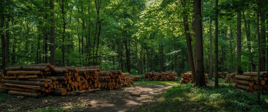 Nature-inspired forestry background