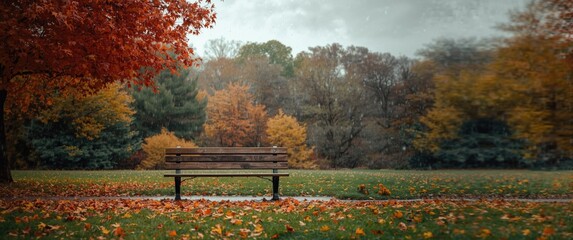 Autumn in Dubuque on a rainy day