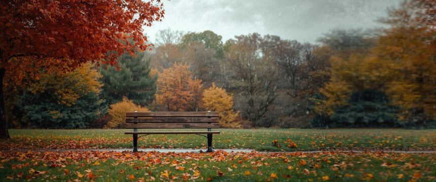 Autumn in Dubuque on a rainy day