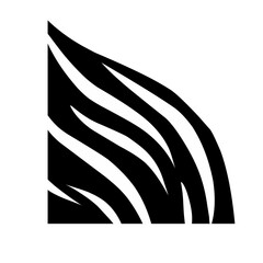 black and white zebra corner pattern