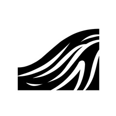 black and white zebra corner pattern