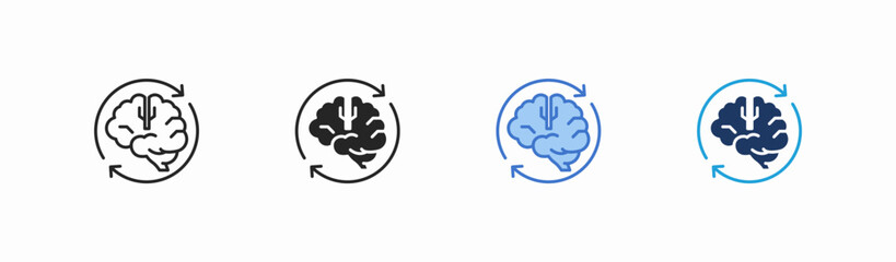 Fototapeta premium Set of learning icon collection in multiple style. Icon suitable for web and mobile application