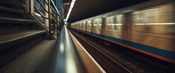 Obraz premium Close-up of staircase on platform on floor