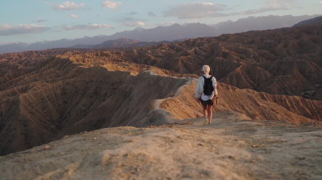 View on Ak-sai canyon in Issyk-kul region Kyrgyzstan 