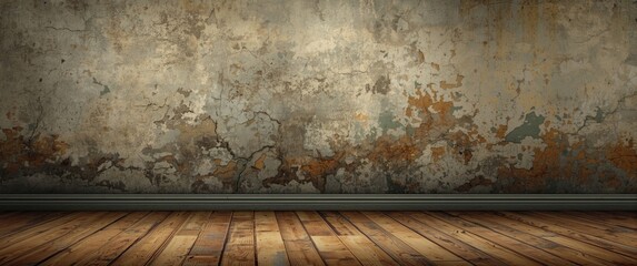Wall and floor with texture that display the charm of age and history
