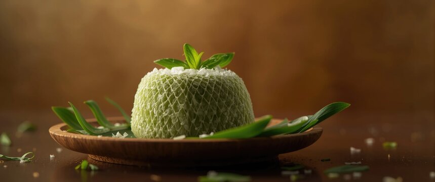 Malaysia's Traditional Kuih Talam from Peranakan Culture Using Pandan and Coconut
