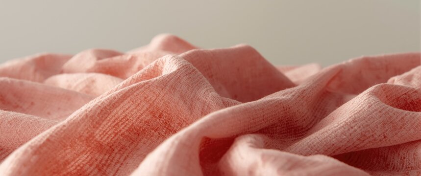 Cotton dyed naturally in pink with shellac