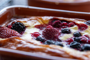 cake with berries