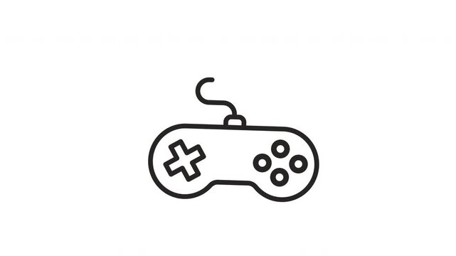 Animated Game Controller Icon Motion Graphic for Gaming UI