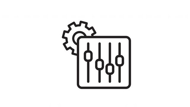 Animated Settings Gear Icon Motion Graphic for App Interface