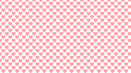 seamless repeating sweet and cute pastel pink heart shape pattern with white polka dot texture on clean white solid color background for Valentine's Day and wedding design