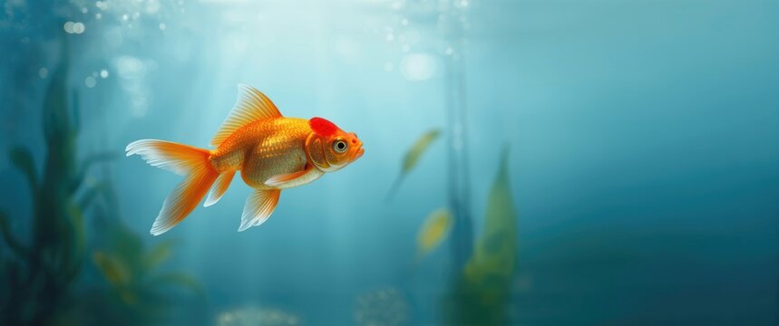 Goldfish (Carassius auratus) - Aquarium Display of Goldfish